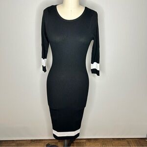 Venus Ribbed Knit Bodycon Midi Dress